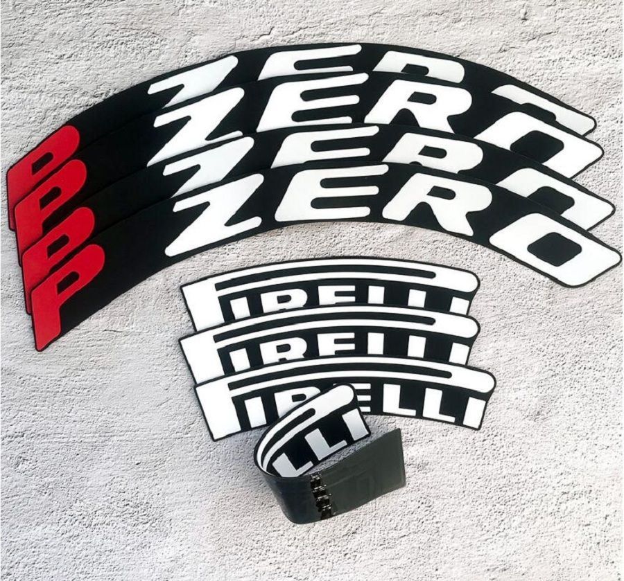 2024新作　PIRELLI P ZERO タイヤホワイトレターステッカー 2024新作 PIRELLI P ZERO タイヤホワイトレターステッカー