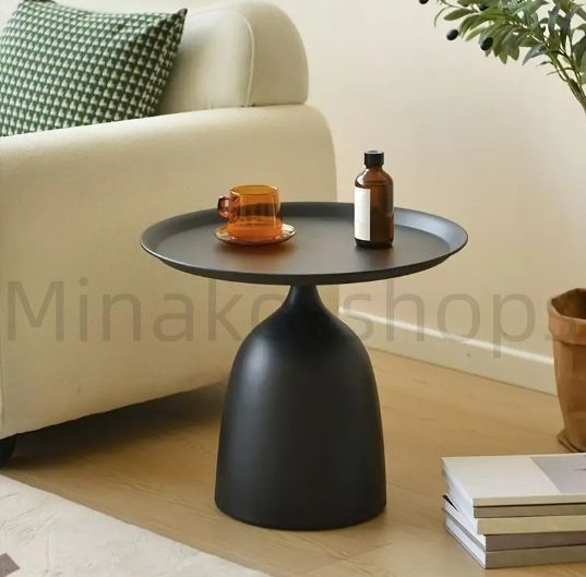 黒い円形サイドテーブル セラミック 黒い円形サイドテーブル セラミック エンドテーブル ローテーブル