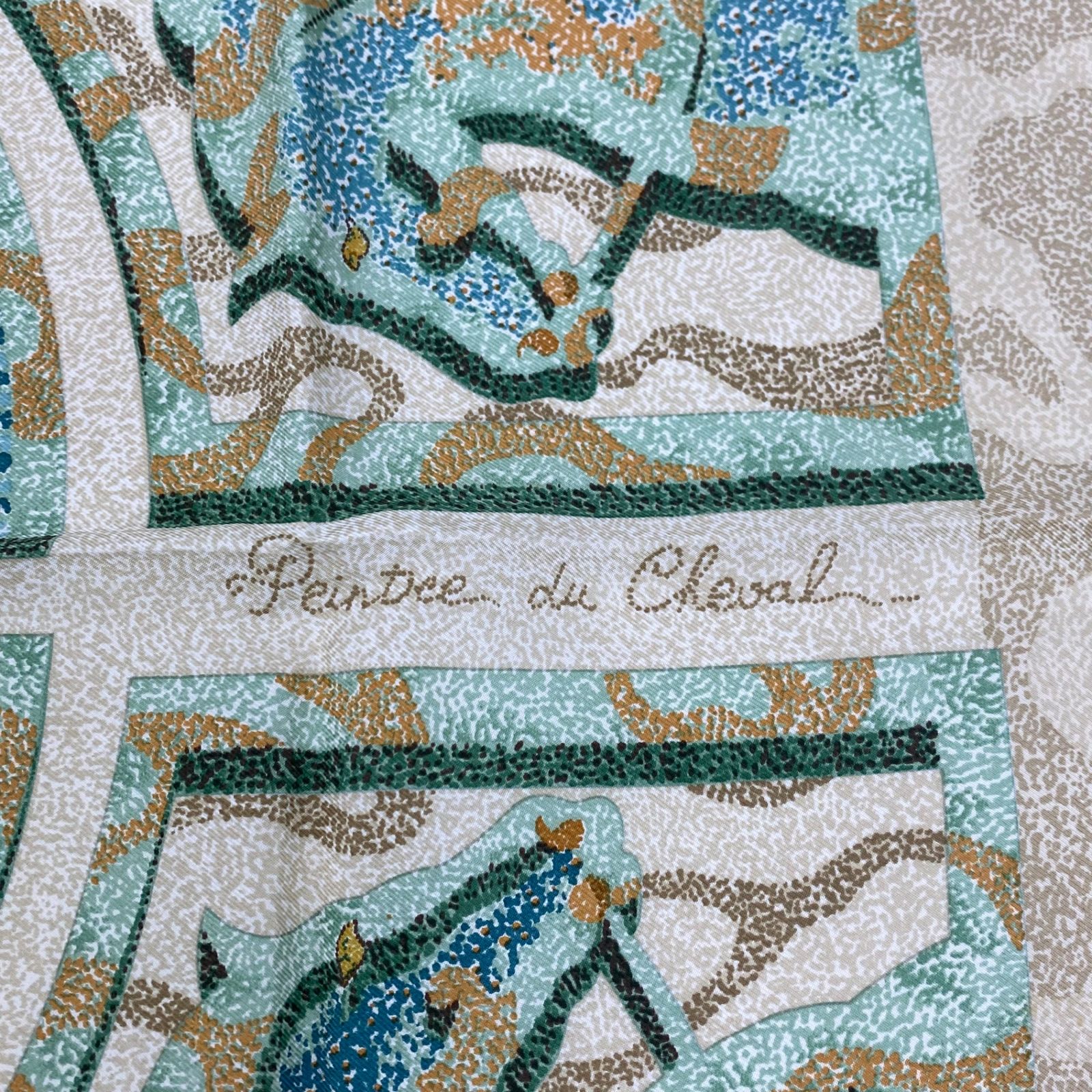 極美品 HERMES エルメス カレ90 シルク100% スカーフ PEINTRE DU