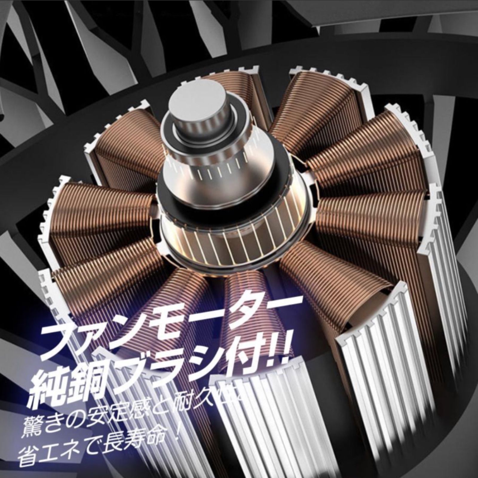 サーキュレーター 21V 送風機 風量最大7m 90°回転 LEDライト - メルカリ