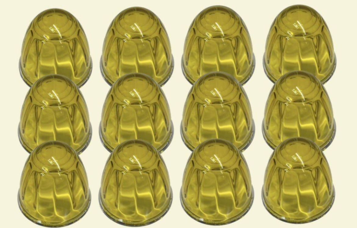 4501 イエロー 黄 12個 レンズのみ プラレンズ アクリル トップ