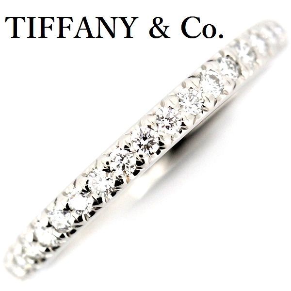 人気アイテムが再入荷！ ティファニー ソレスト ダイヤモンド バンド リング 19P Pt950 3.5号 数量限定！