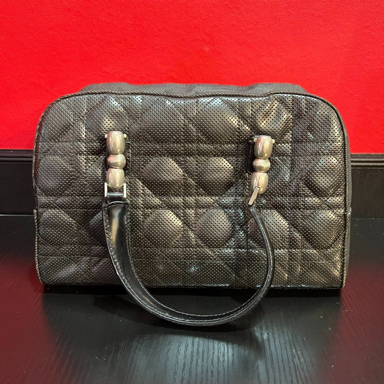 ☆Dior ディオール カナージュステッチ マリスパール ミニボストン 