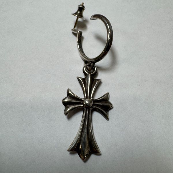 美品　CHROME HEARTS スモールクロスフープピアス クロムハーツ ピアス / 店頭に在庫あり！タイニー CHクロス