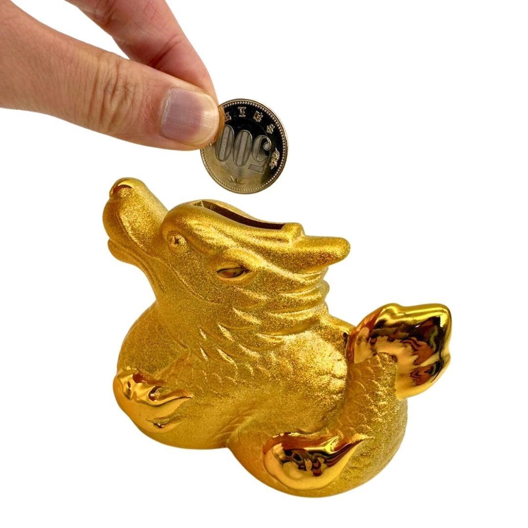 貯金箱 手乗りドラゴン 龍 置物 おしゃれ 可愛い コイン バンク 