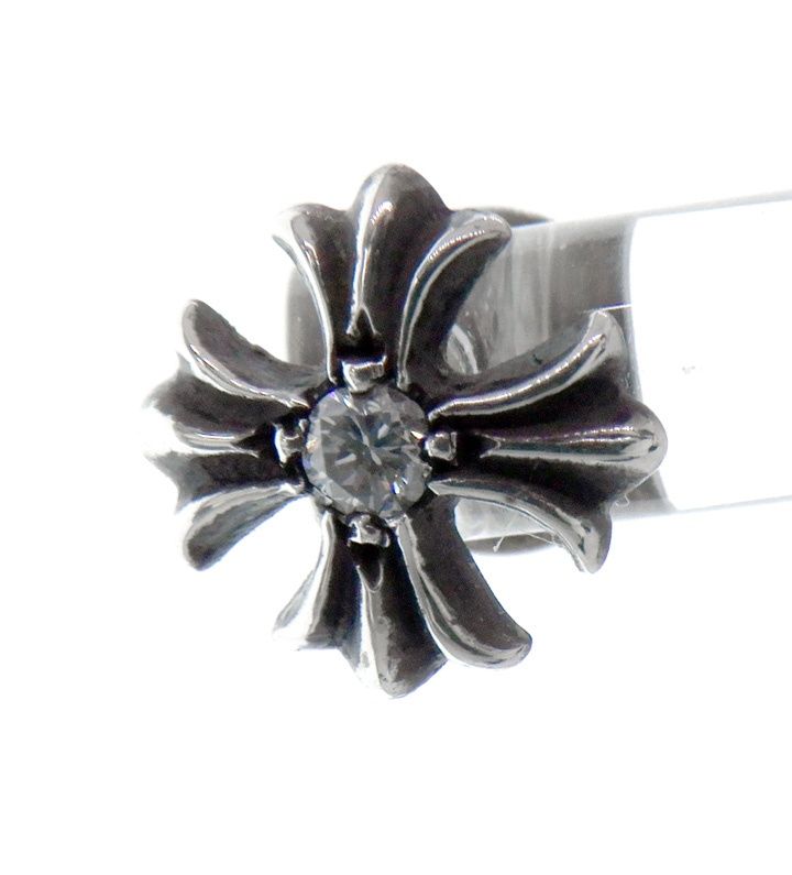クロムハーツ CHROME HEARTS No2 CH PLS DIA chプラス スタッド アフター 1ダイヤ シルバー ピアス s4327