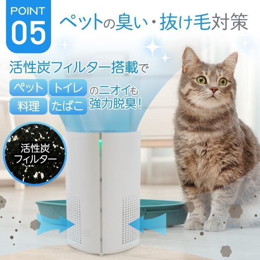 空気清浄機 小型 消臭 省エネ 花粉 脱臭機 たばこ 除菌 2737 【公式通販】