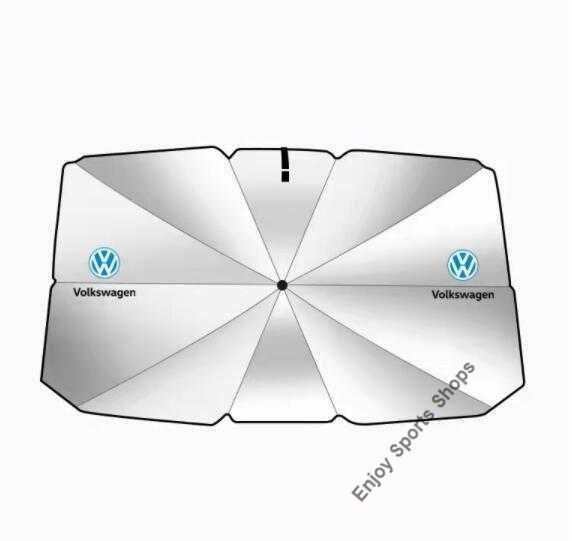 新品 激レア フォルクスワーゲン 傘型 サンシェード 車用サンシェード 日よけ フロントカバー ガラスカバー ワンタッチ折り畳み式 144x73cm