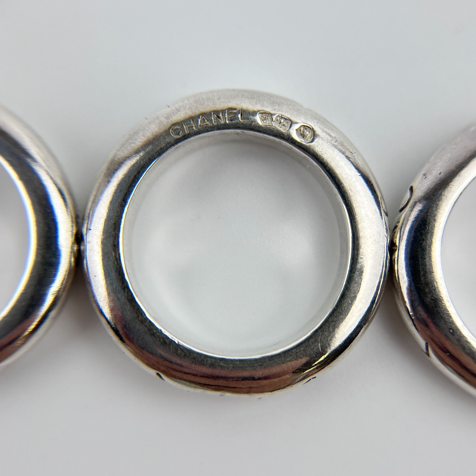 中古】CHANEL シャネル ココマーク アクセサリー ロゴリング 3つセット  