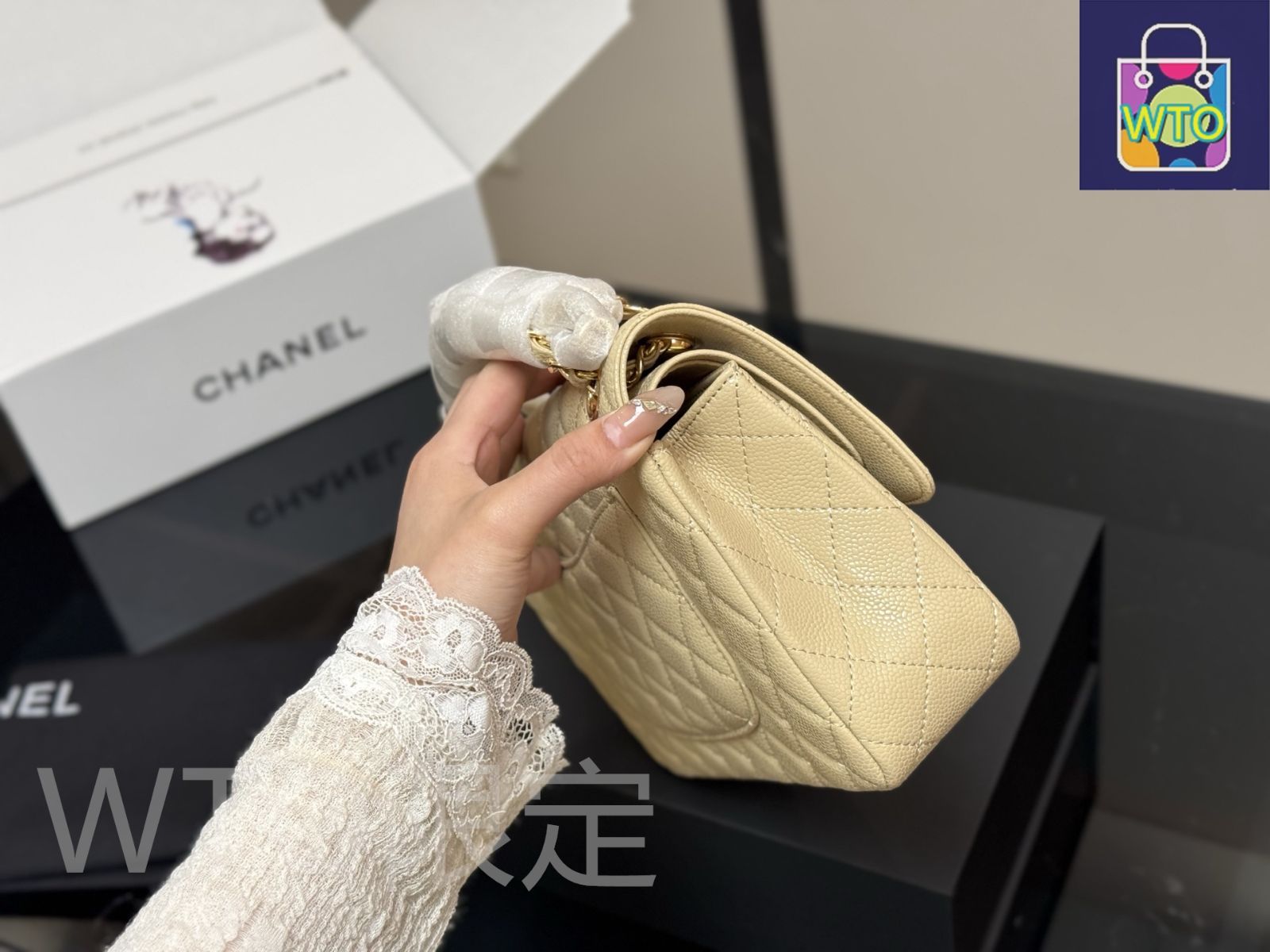 メルは他の方入札できませんシャネル飛行機からキャンパスバッグ 今日特価】Chanel シャネル CFバッグ 折りたたみボックスと