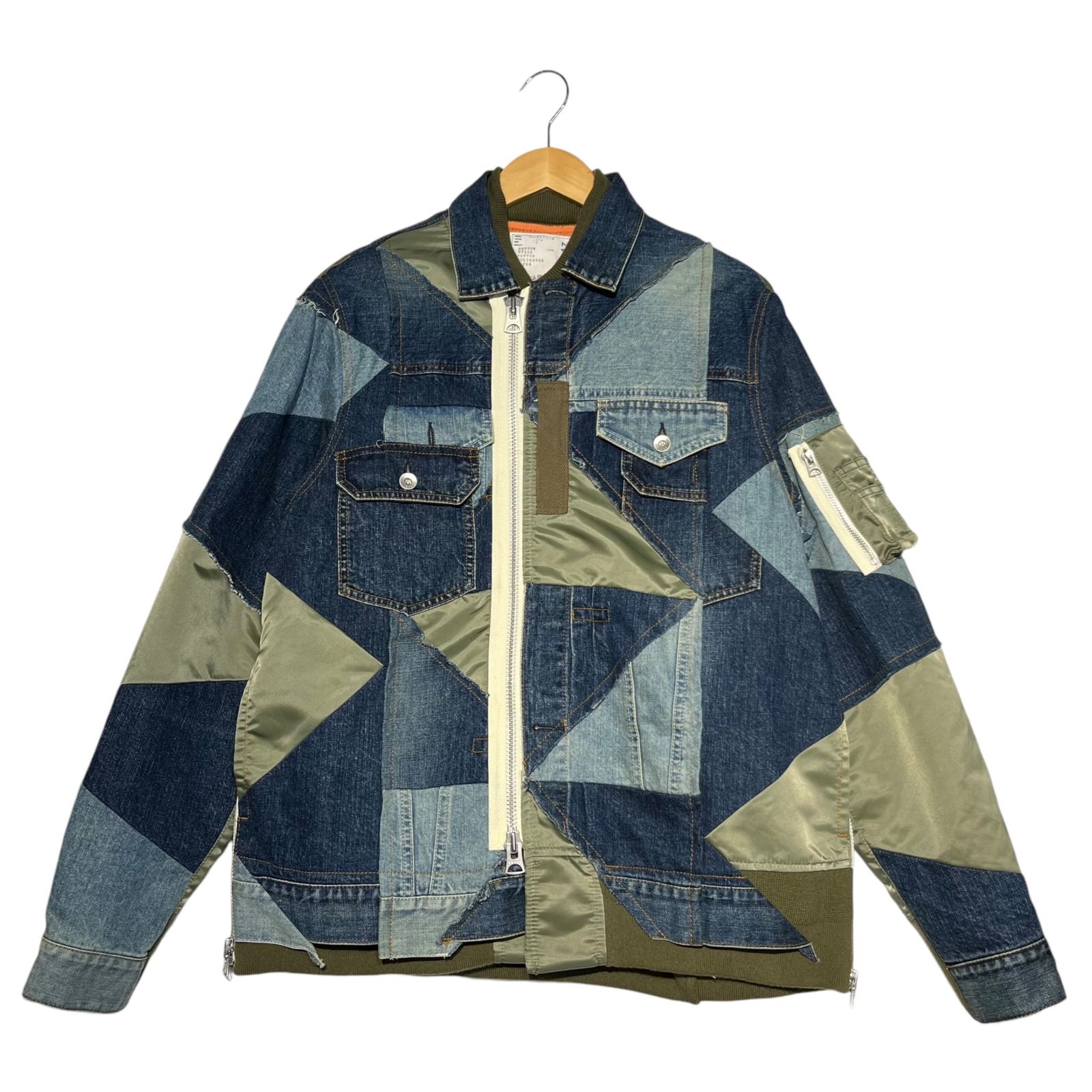 sacai(サカイ) 21AW Hank Willis Thomas Solid Mix Blouson ハンク ウィリス トーマス ソリッド  ミックス ブルゾン 21-02447M 2(M) インディゴ×カーキ - メルカリ