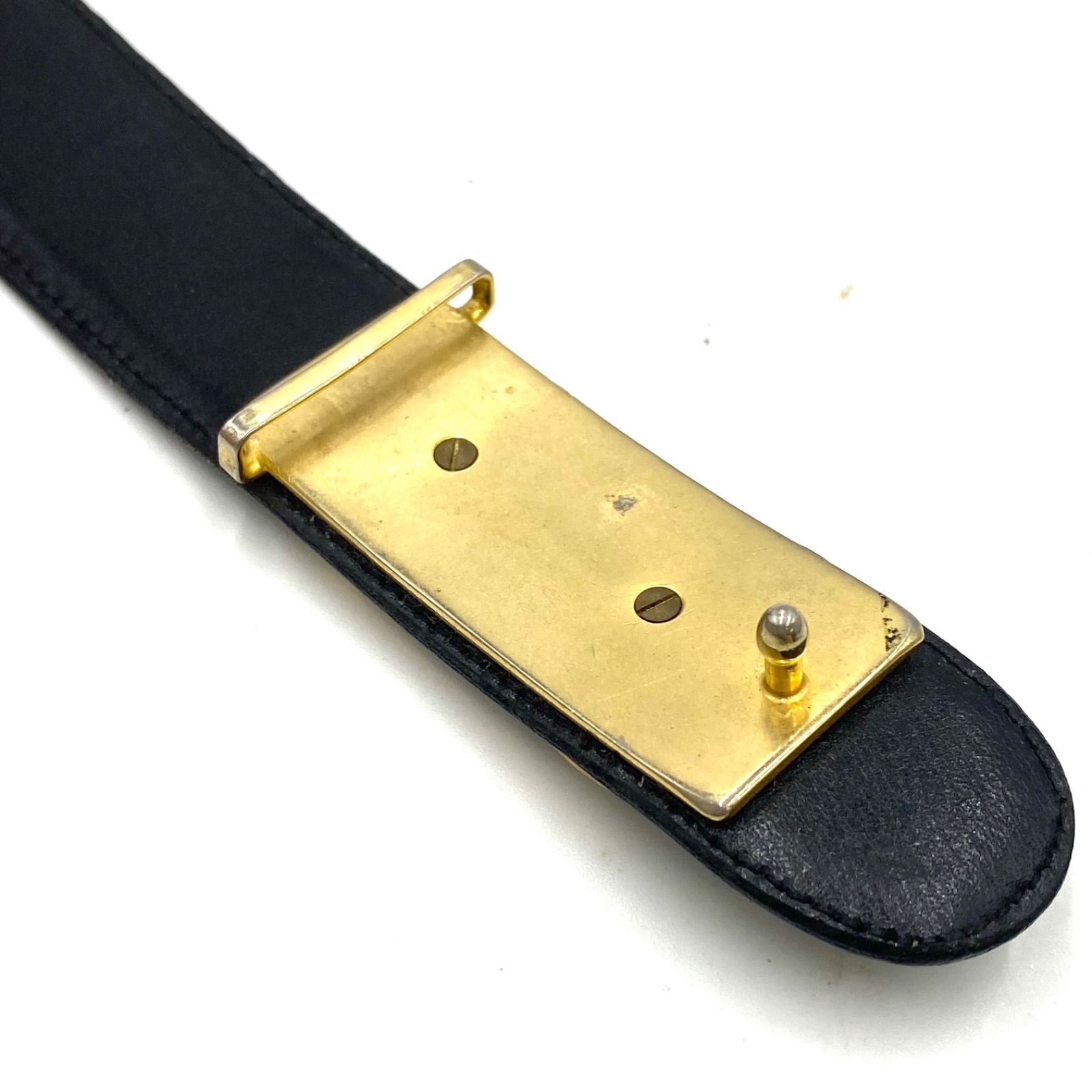 セリーヌ CELINE レディース ベルト 馬車金具 ブラック ゴールド