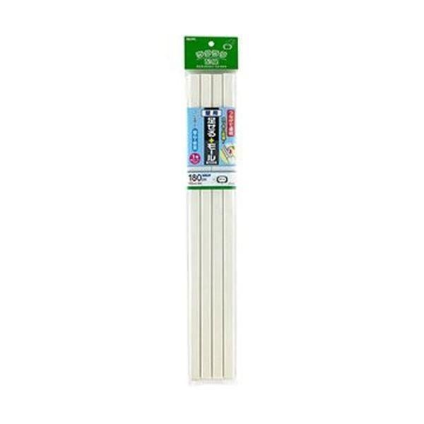 （まとめ）ELPA 足せるモール 壁用1号45cm テープ付 壁紙石目 PSM-K145P4（ST）1パック（4本）〔×10セット〕