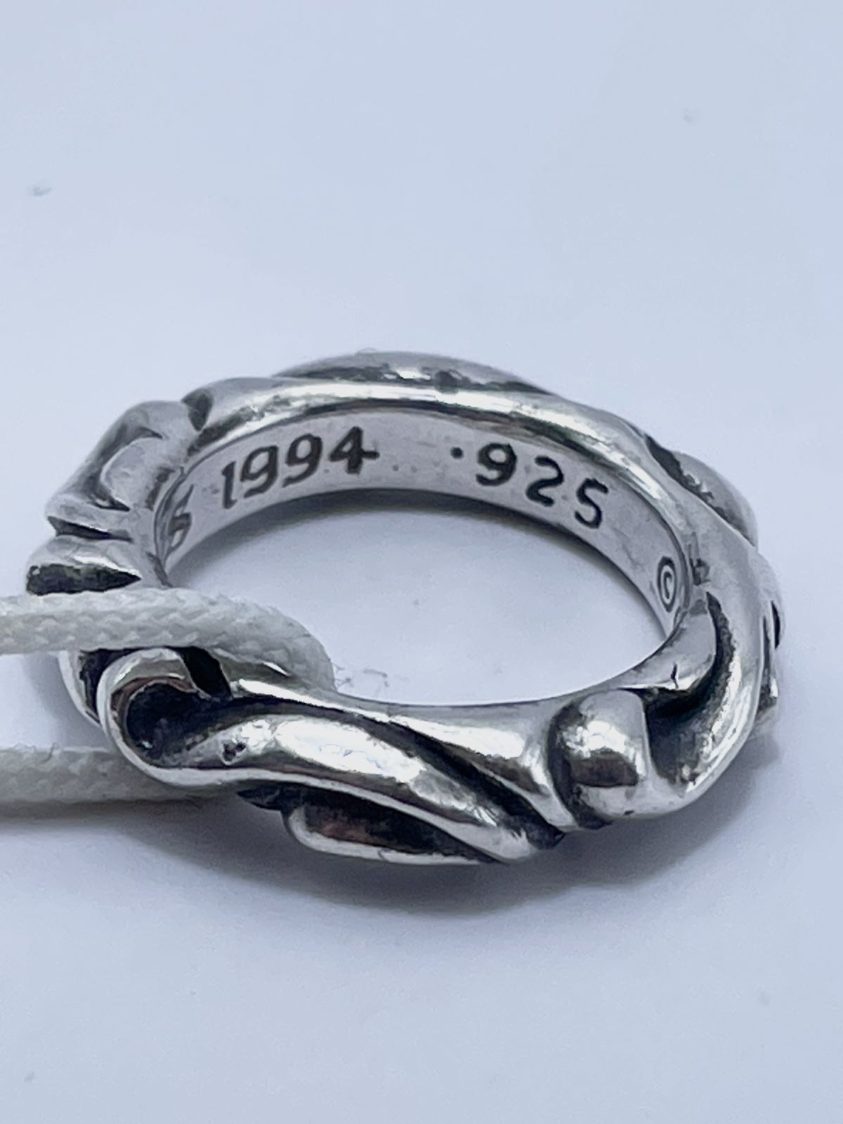 RINKAN鑑定 CHROME HEARTS スクロールバンドリング 正規品・RINKAN鑑定済】Chrome Hearts クロムハーツ SCRL BAND