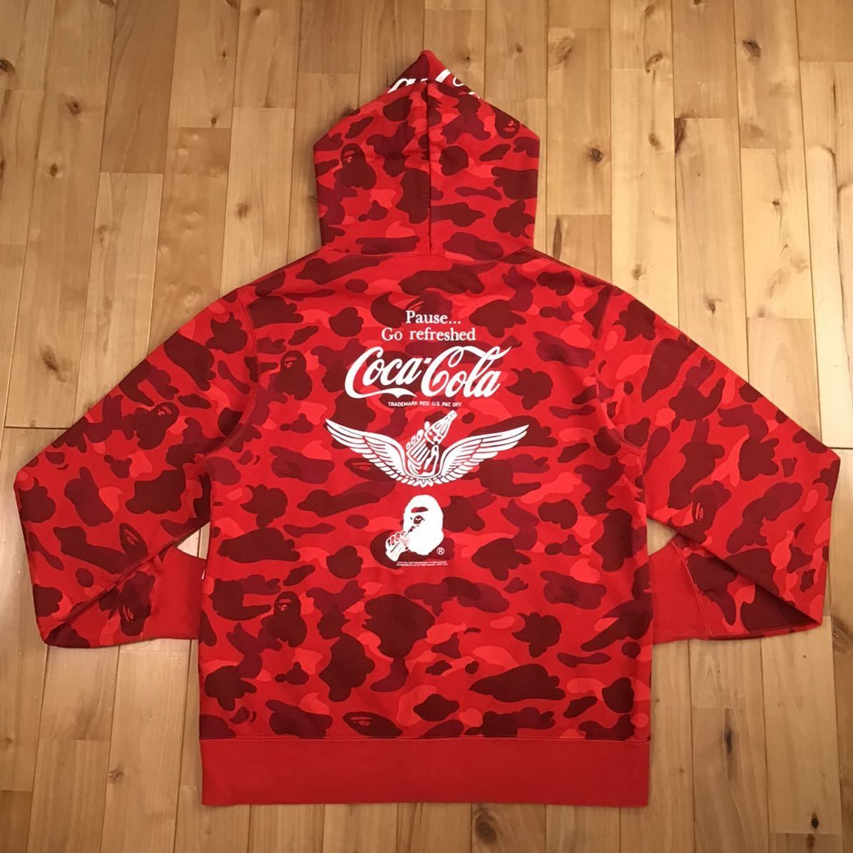 ☆XXL☆ Coca cola Red camo フルジップ パーカー BAPE full zip hoodie a bathing ape エイプ  ベイプ コカコーラ 迷彩 2XL - メルカリ