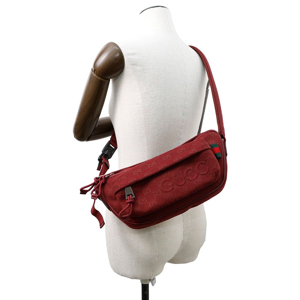 GUCCI GGキャンバス スネーク刺繍 ボディ/バム バッグ 802096 グッチ ボディバッグ GGキャンバス スモール クロスボディバッグ