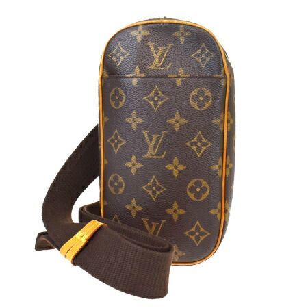【中古】 中美品 ルイヴィトン LOUIS VUITTON ポシェット ガンジュ ボディーバッグ モノグラム レザー M51870 77BP231