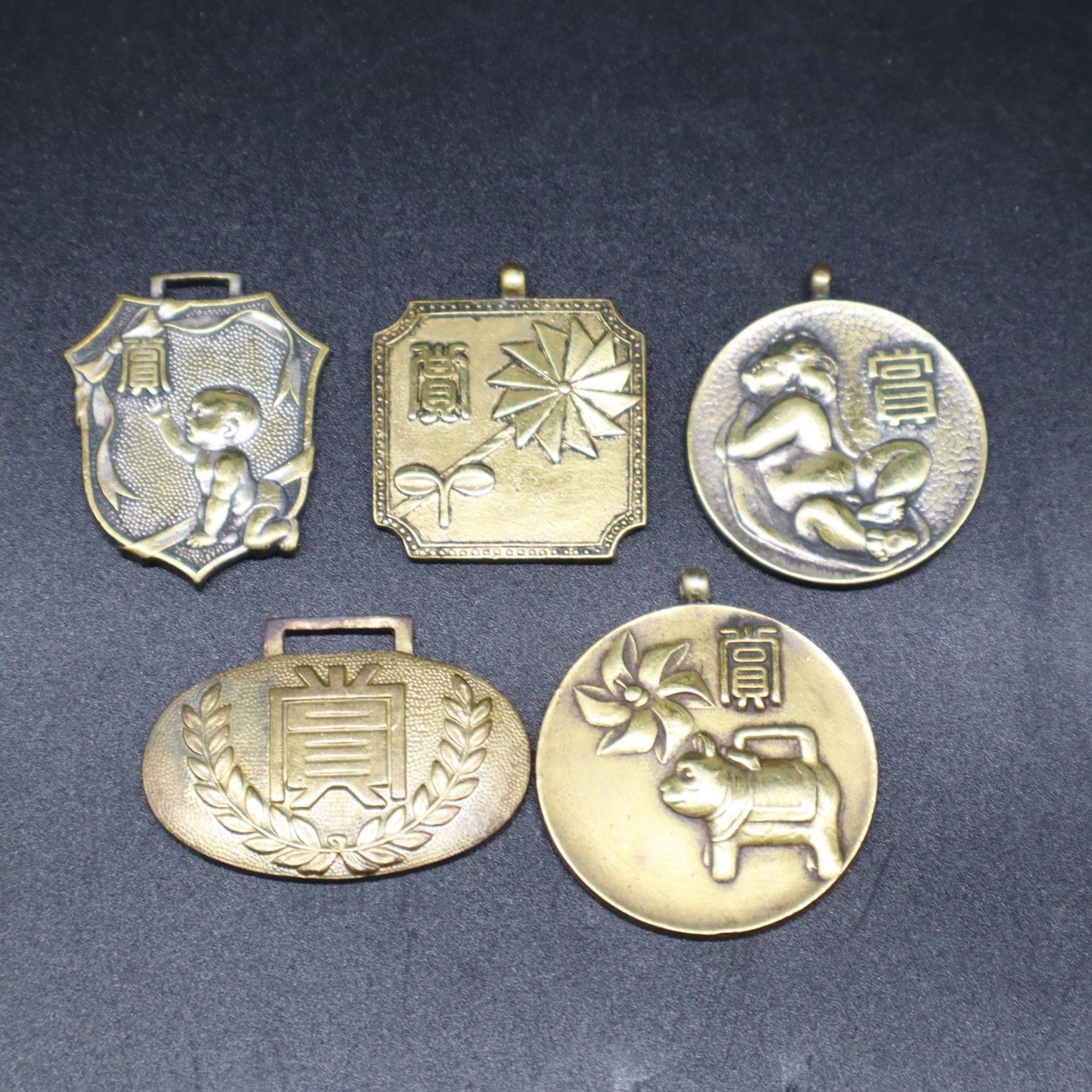 浜名湖花博GENKI SHUGI KANSAI YAMAMOTO メダル付き ∽O 骨董 古美術 ｜5個 まとめ 西日本赤ん坊大会 メダル｜西日本
