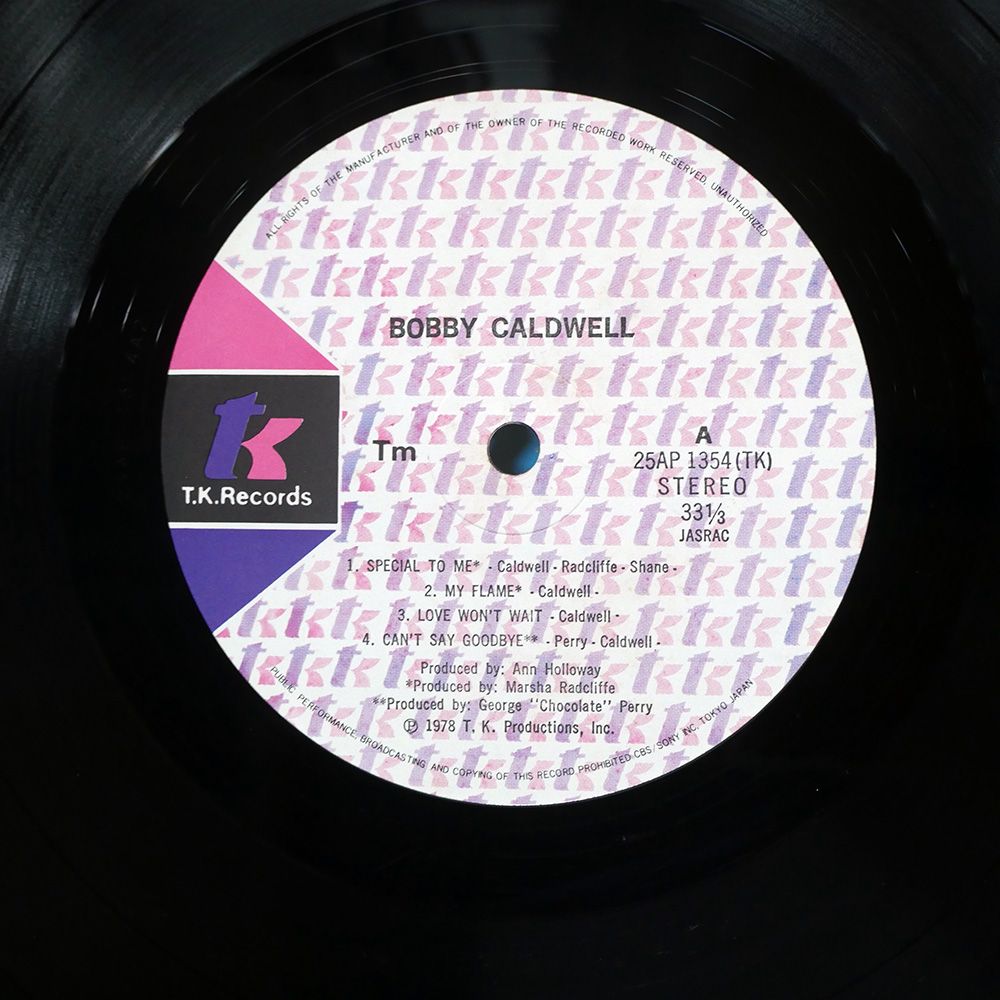 LP ボビー・コールドウェル イブニング・スキャンダル 25AP1354 TK /00260 国内盤 ボビーコールドウェル/イブニングスキャンダル/T.K.