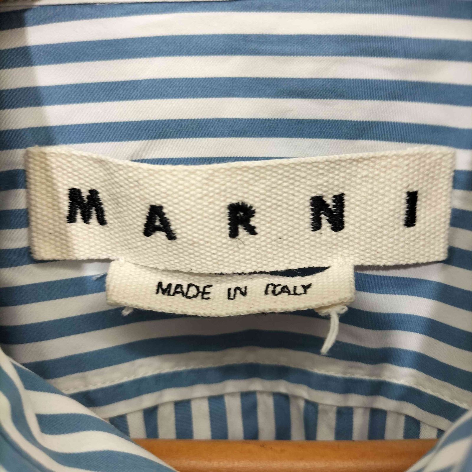 マルニ MARNI 2016SS MADE IN ITALY ボタンレスストライプシャツ 