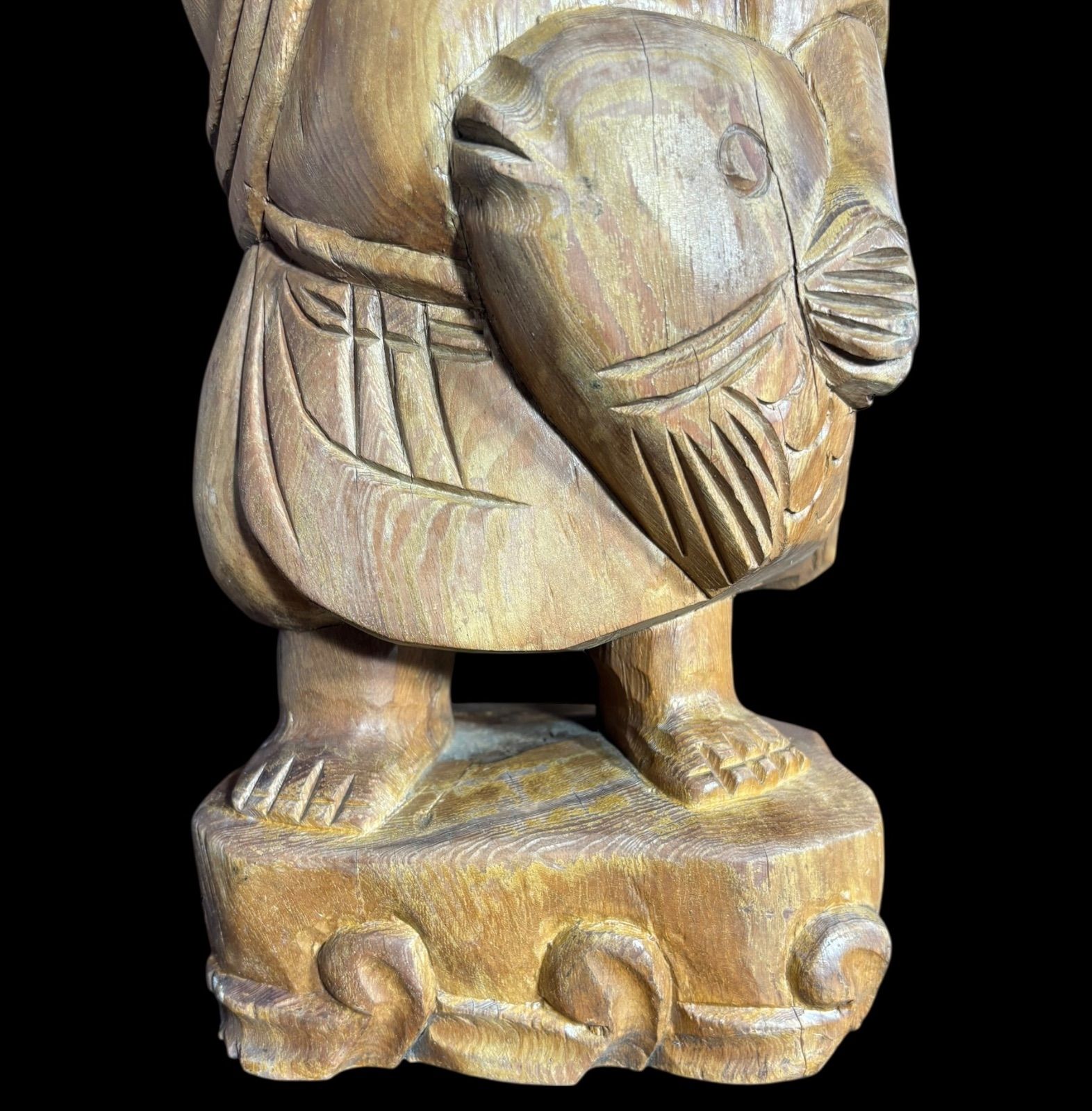 木彫り 大黒天 七福神 木製 大黒様 開運 縁起物 彫刻 仏像 古