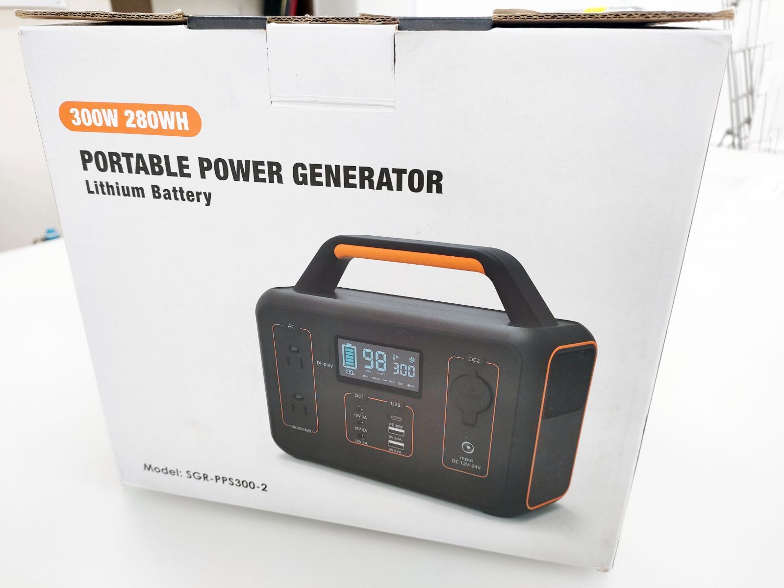 新品 ポータブル電源&ソーラーパネルセット SGR-PPS300-2 PSE