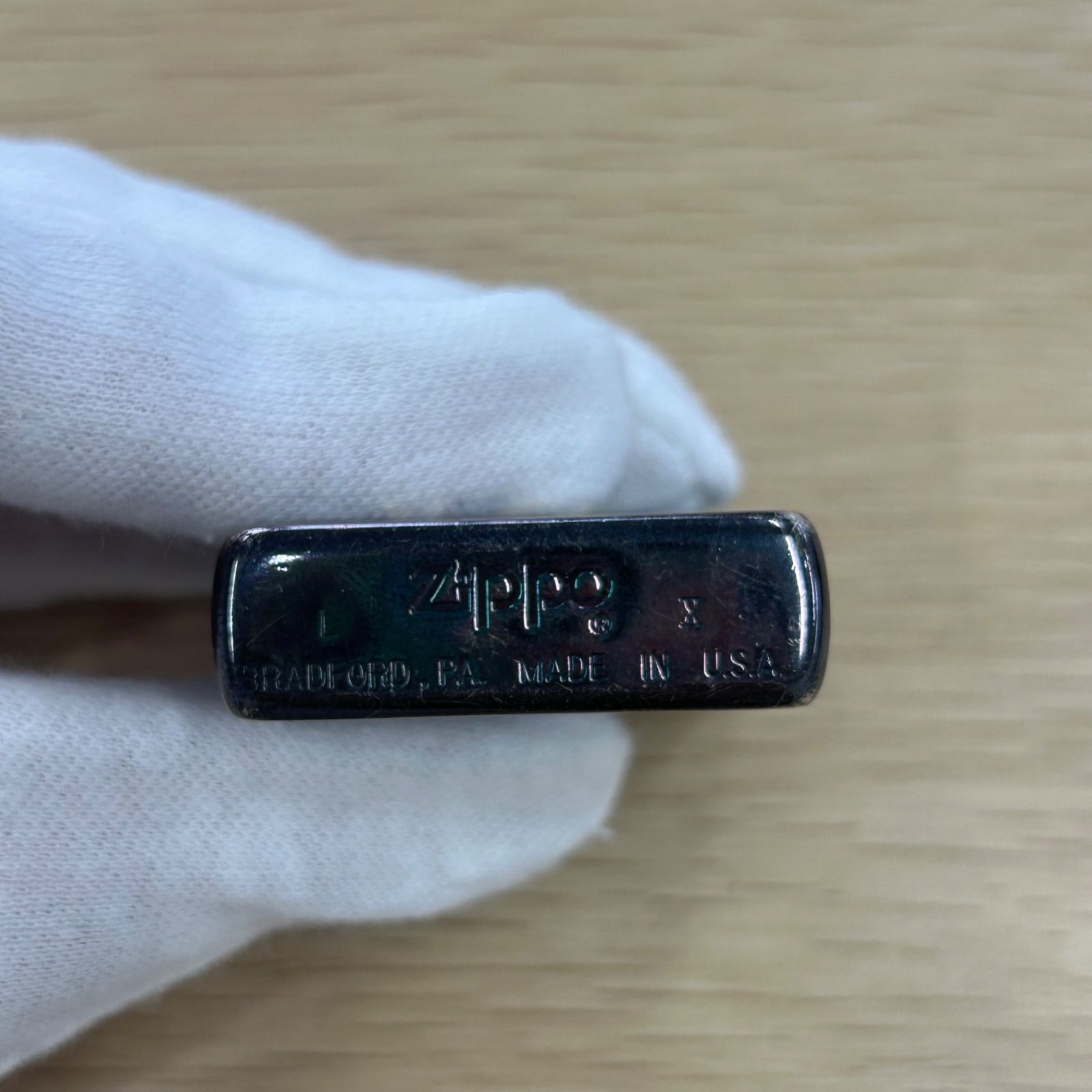 希少 ピースzippo ブルーチタン USA製 非売品 peace ジッポ 1994年（X