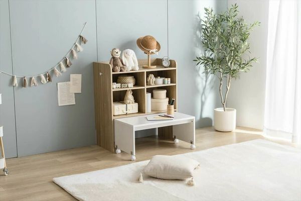 送料無料 幅80cm マルチ収納 デスク付きランドセルラック 子供部屋 小学校 幼稚園 入園入学準備 WWW_BRIGHTFACE_UK