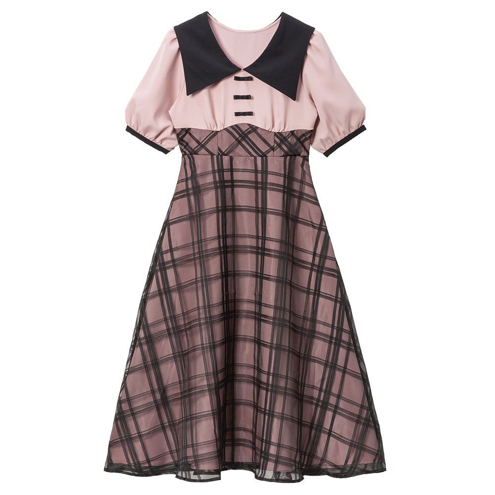 LIZ LISA リズリサ 花柄 膝丈ワンピース薔薇レースリボン