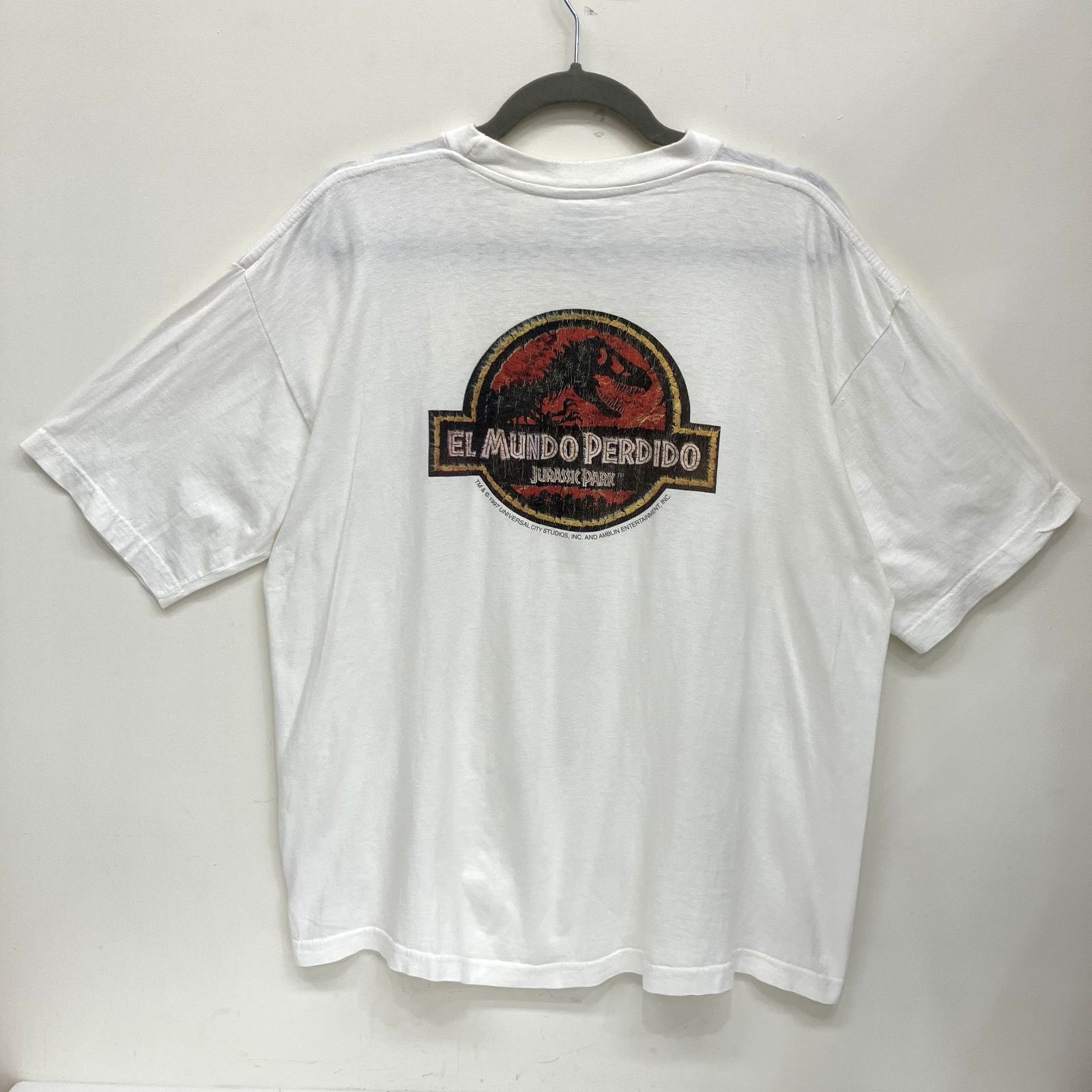 90s 1997 ジュラシックパーク Tシャツ FLAG Lサイズ メキシコモデル 