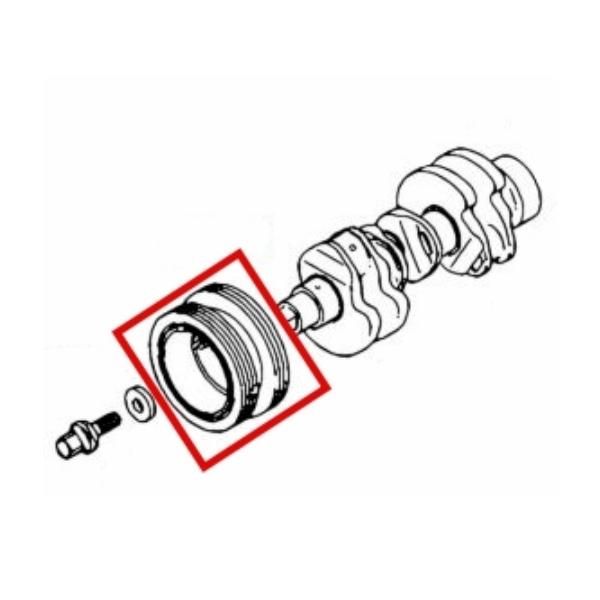 三菱純正 U61V ミニキャブ クランクプーリー Crank Pulley Minicab MITSUBISHI