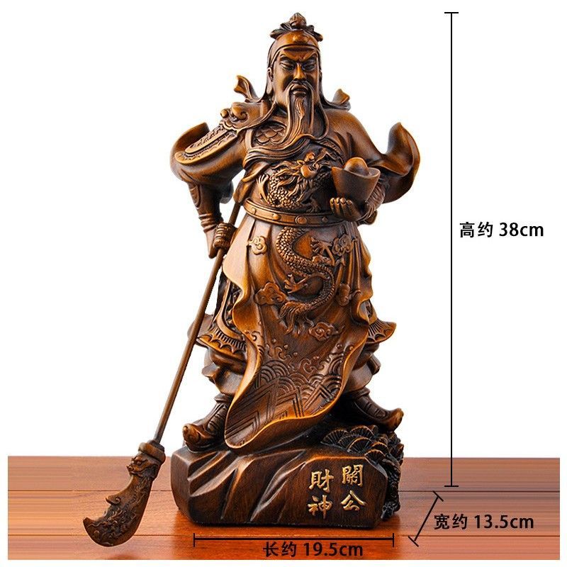 関羽像 関羽雲長 三国志 武士像 置物 オブジェ 縁起物 風水 幸運 開運