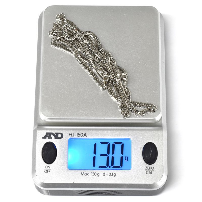 Pt850 6面W 13g 50cm 喜平ネックレス 造幣局検定刻印入り 6面ダブル キヘイ プラチナ