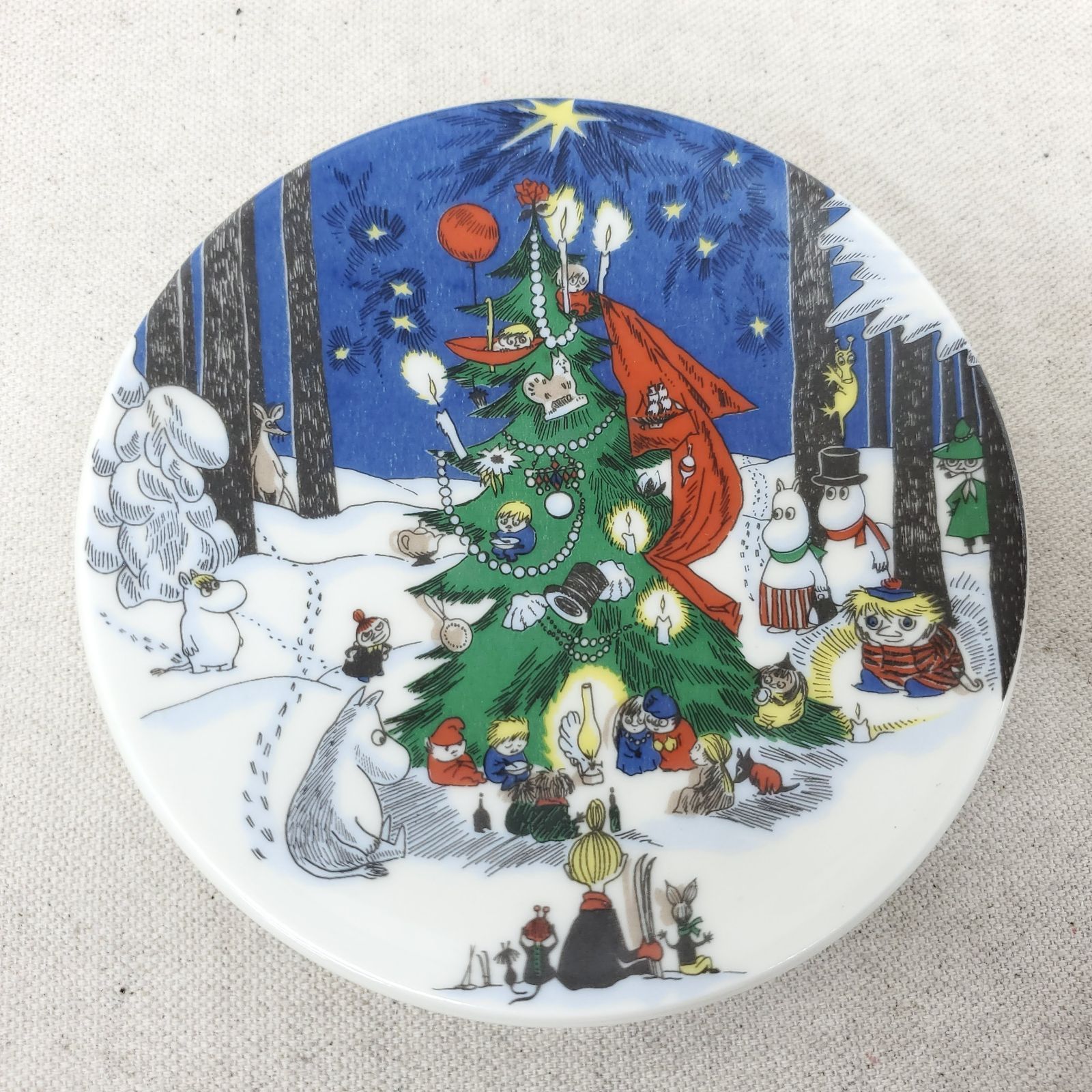 売上格安ムーミン クリスマス デコレーション ウォールプレート アラビア フィンランド Moomin Christmas Decoration Wall Plate Arabia Finland アラビア