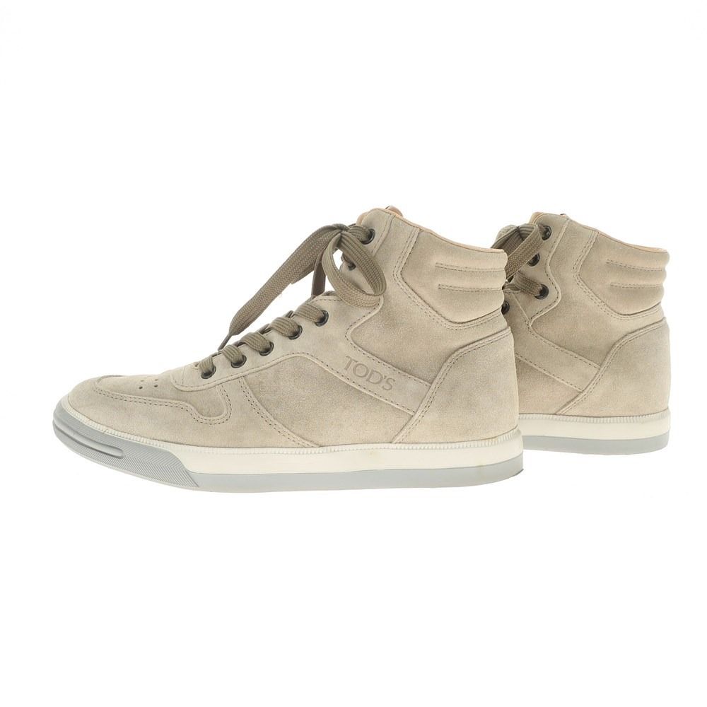 中古】トッズ TOD'S スエード ハイカット スニーカー カーキ 中古】トッズ TOD'S スエード ハイカット スニーカー カーキ