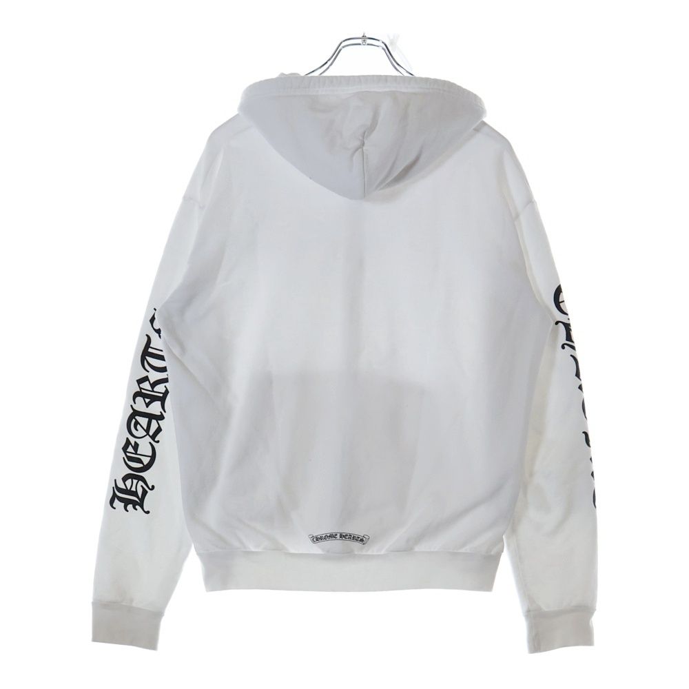 【ヴィンテージ】Rank:SS☆クロムハーツ White ロゴ フーディ CHROME HEARTS (クロムハーツ) SWTSHRT HD ZIP アームロゴ