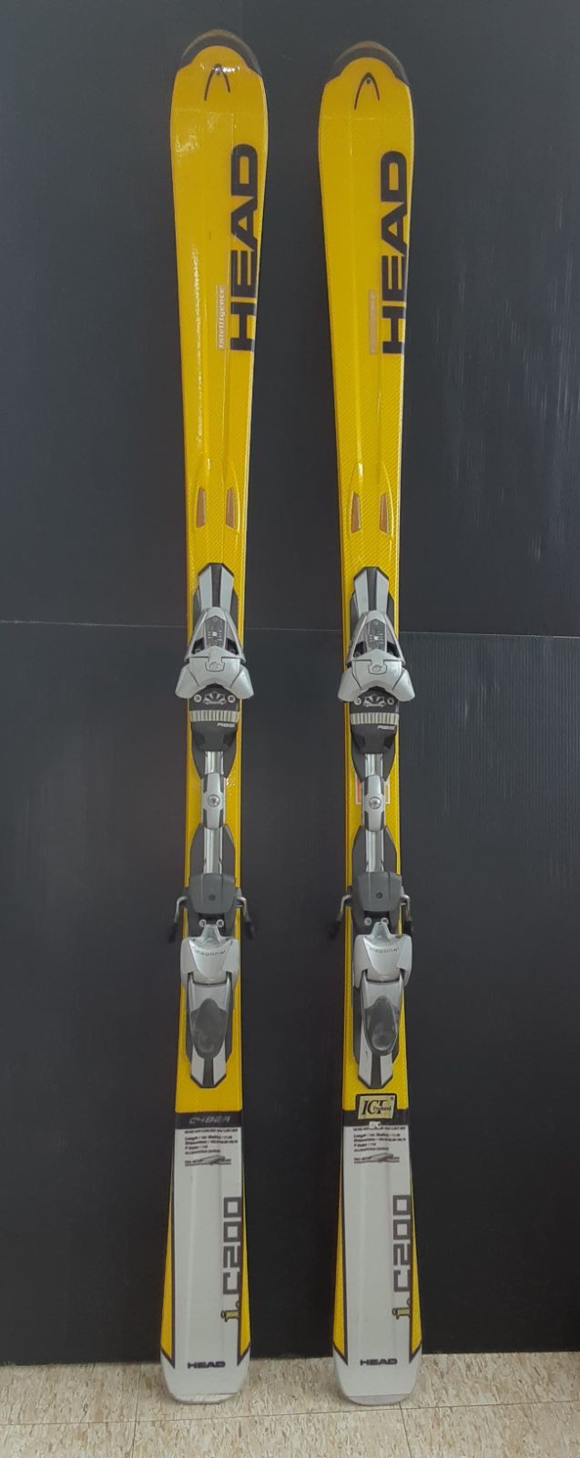 中古HEAD スキー 163cm ビンディング付き HEAD スキー板 ビンディング セット 163cm イエロー - メルカリ