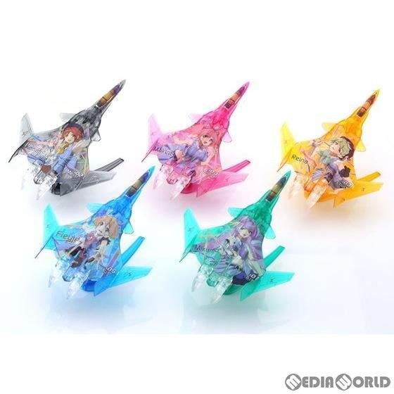 present - VF-31 ジークフリード ファイターモード Δ小隊セット リミテッドクリアver. SANKYO presents マクロスΔ(デルタ) 戦術音楽ユニット ワルキューレ 1st LIVE in Zepp Walkure Attack! メカコレクション プラ VF-31 ジークフリード ファイターモード Δ小隊セット リミテッド