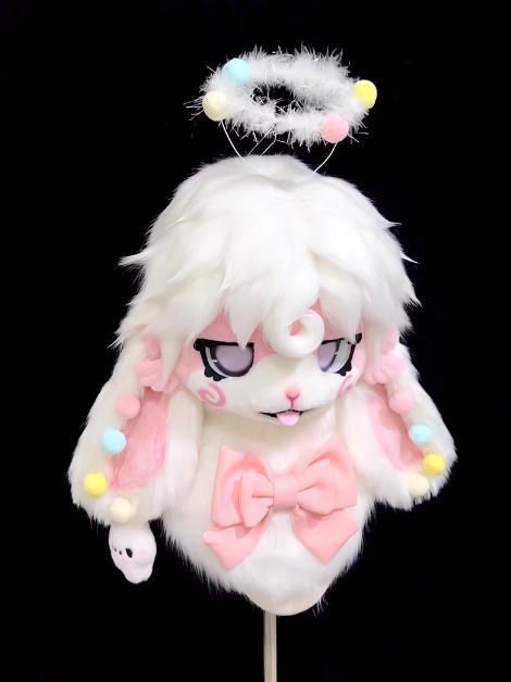 ☆着ぐるみヘッド うさぎ NO.329 ピンク 可愛い 全頭ヘッド