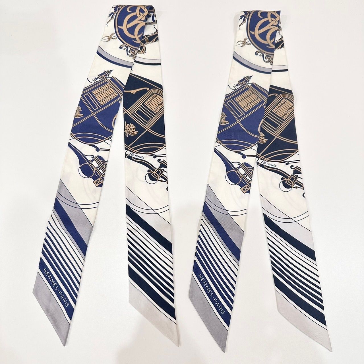 HERMES エルメス スカーフ ツイリー 『Ex-Libris Les