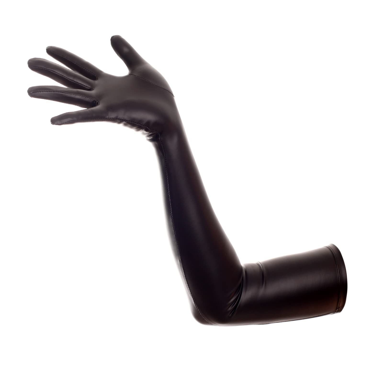 人気商品】M/L 60/70CM長 ブラック ロング手袋 キラキラ