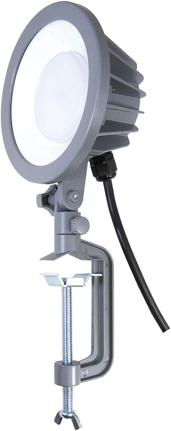 [山善] LED 投光器 (防水/防塵) IP65 52W 明るさ 5500lm 昼光色 コード長さ5m 吊り下げ式/クランプ式 (フック/クランプ 付属) 防雨型 屋内/屋外 兼用 長寿命 ワークライト 作業灯 屋外灯 屋外照明 防雨
