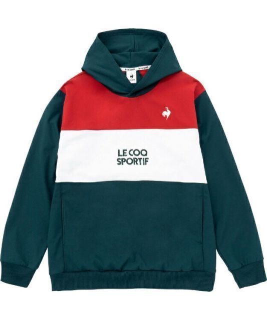 le coq sportif ルコック ＬＣＳ Ｐｌｕｍｅ プルオーバーフーディ グリーン M QMMWJF40 GR | 衣類 服 ウエア トップス パーカー スウェット ドライ機能 軽量 吸汗 はっ水 クロス素材 ストレッチ 汗冷