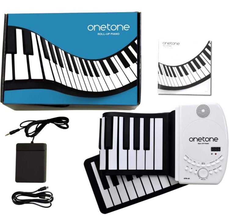  ONETONE ワントーン ロールピアノ 61鍵盤 スピーカー内蔵 充電池駆動 トランスポーズ機能 MIDI対応 OTR-61