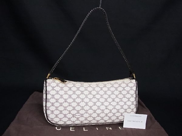 □新品□未使用□ CELINE セリーヌ マカダム柄 PVC×レザー