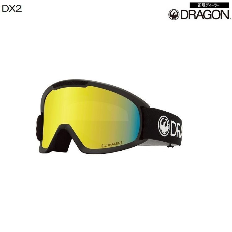 DRAGON GOGGLE DX2 JAPAN LUMALENS 24-25 BLACK J.GOLD ドラゴン ゴーグル 2025 日本 JAPANFIT ドラゴン ゴーグル SNOWBOARD SKI GOGGLE|