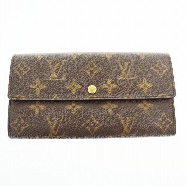ルイヴィトン LOUIS VUITTON モノグラム ポルトフォイユ サラ 二つ折り 長財布 M61734 茶 ブラウン ブランド古着ベクトル ●▲ 250929