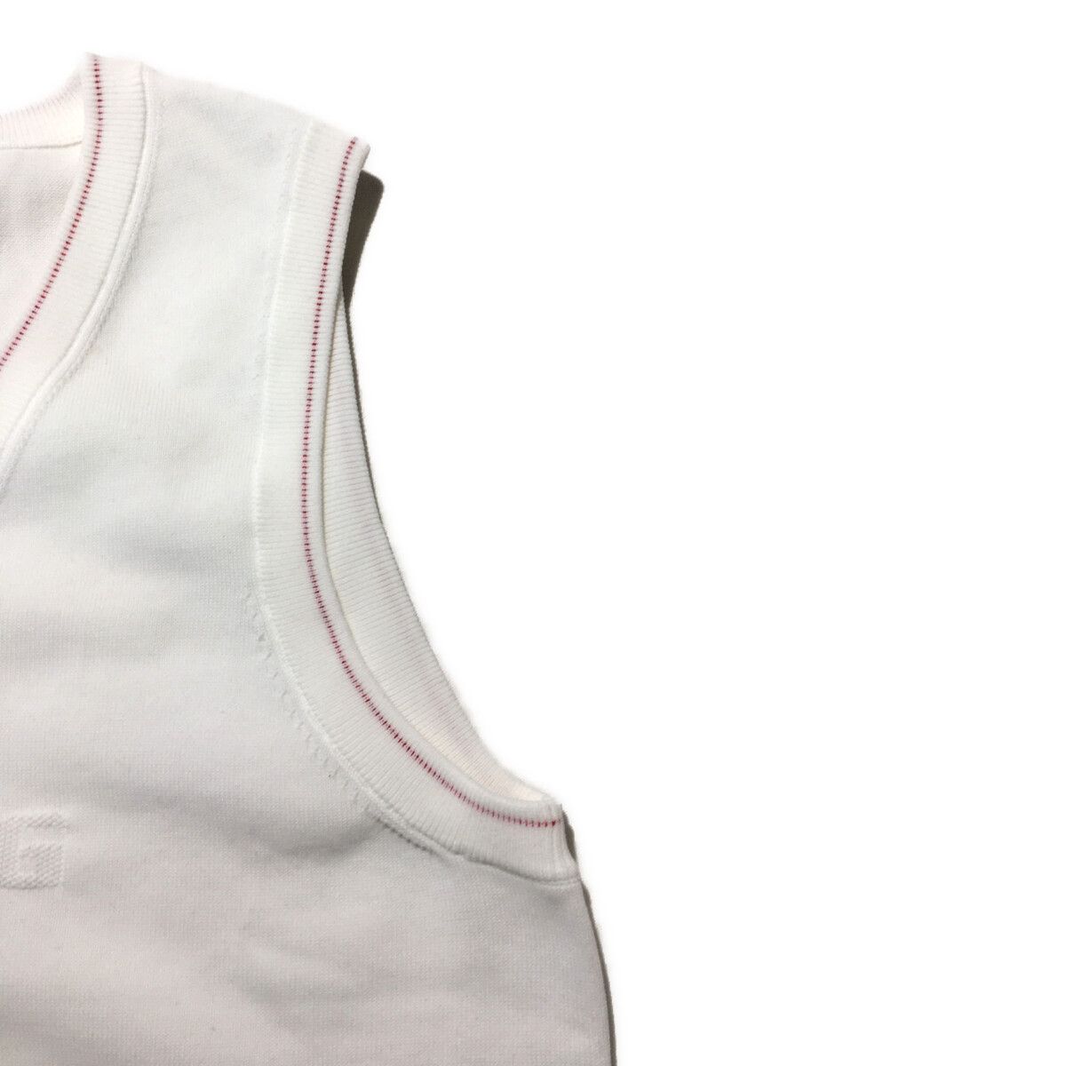 ブリーフィング　ホワイト　Vネック ベスト BRIEFING - 【25SS】 MEN'S WR V-NECK KNIT VEST / ブランドロゴ