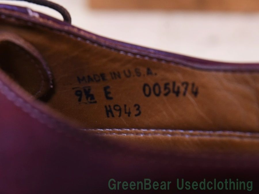  Y 010 ALDEN ビンテージ メンズシューズ ワイズ細め 茶 9.5 E 27.5 cm その他 靴