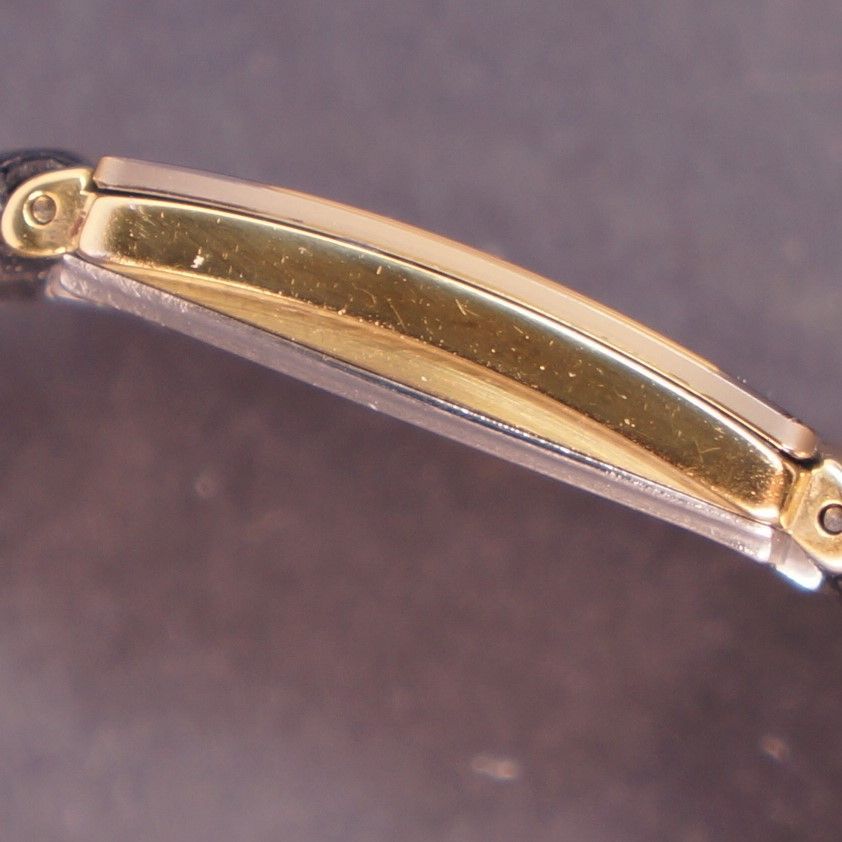 稼働品】RADO フローレンス 黒文字盤 アンティーク新品ベルト 電池交換  